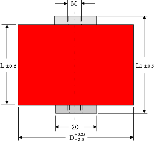 Dimensional drawing WIMA GTO capacitors